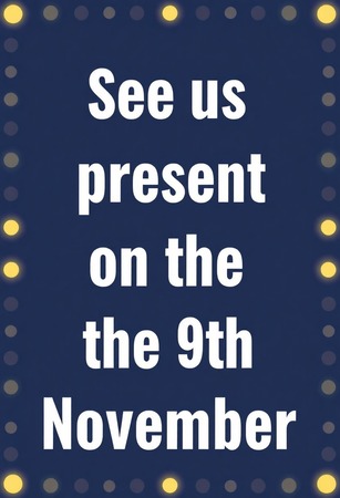 See us present and meet with us on the 9th November at the NSBRC