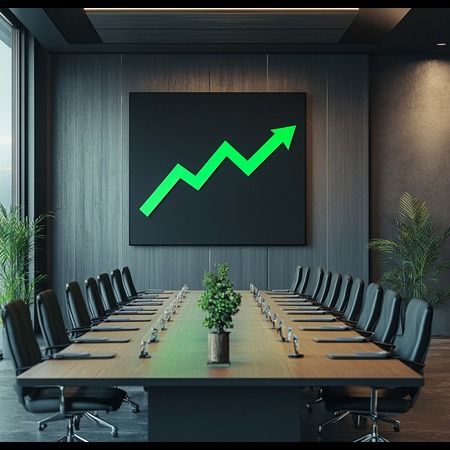 Picture of greenery amongst the city high-rises, indicating sustainability in the urban setting